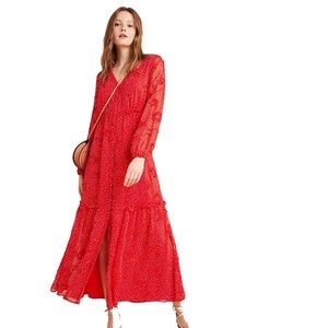 Anthropologie Miranda Textured Maxi Dress